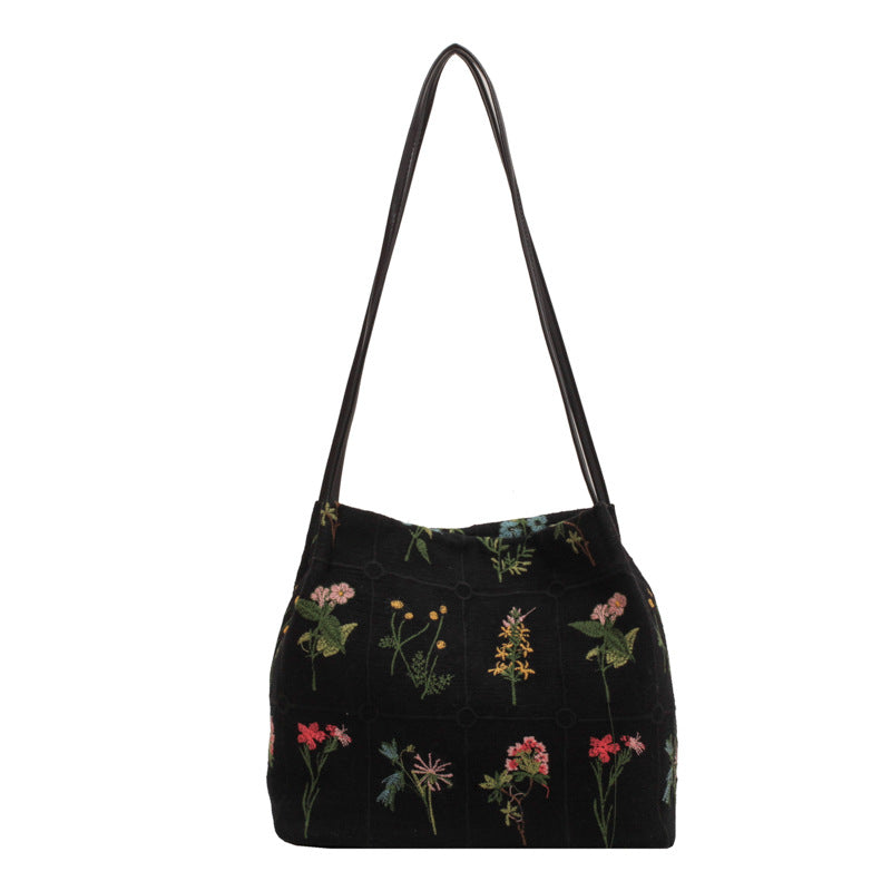 Floral Print Sweet Cotton Shoulder Messenger Bag