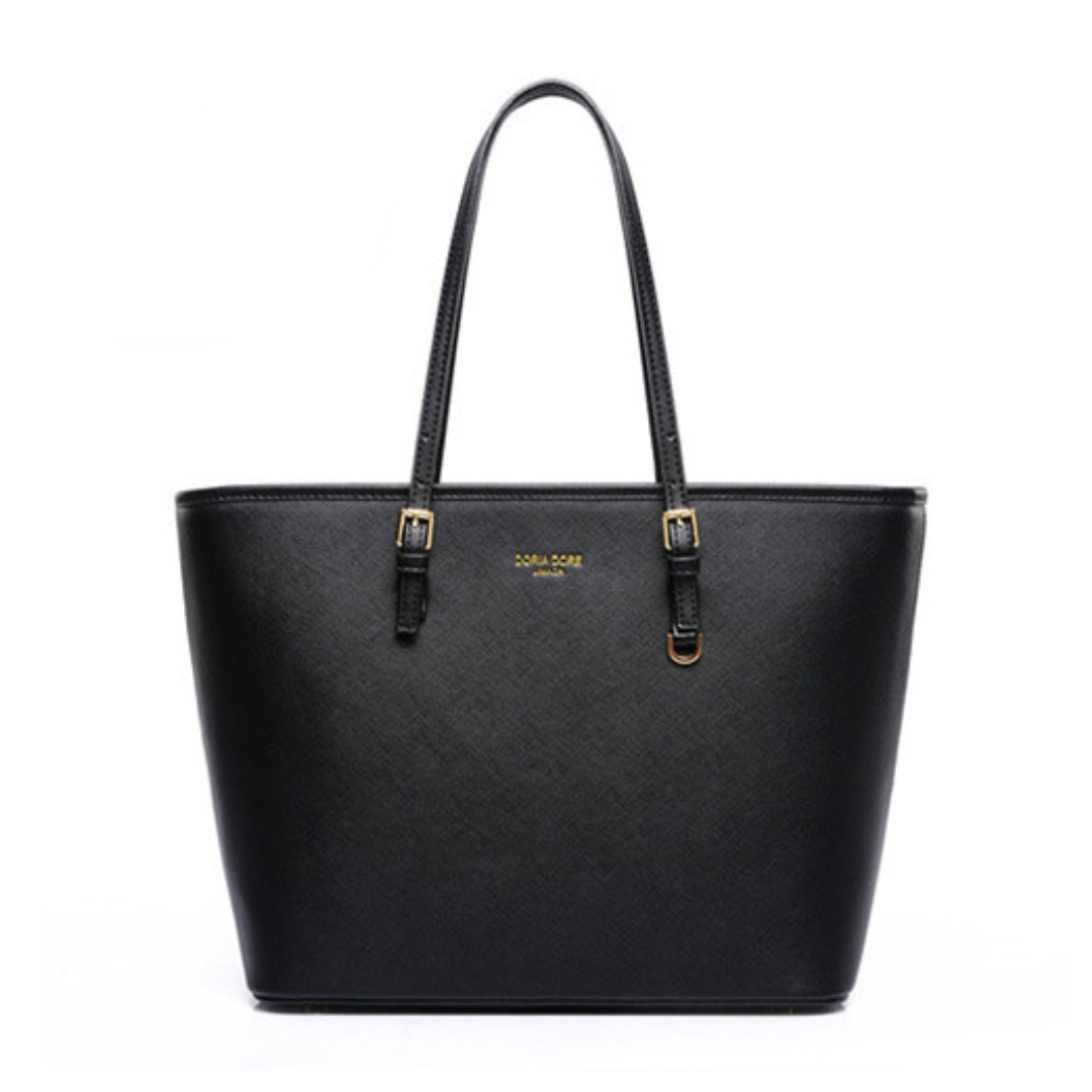 European-style large capacity tote handbag with elegant finish