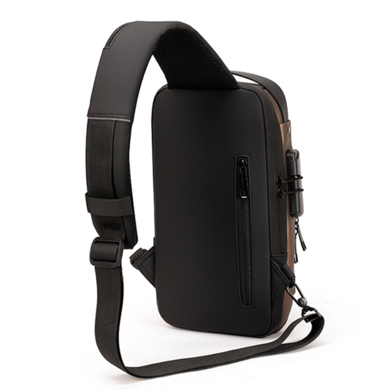 Water Resistant Mens Oxford Cloth Leisure Crossbody Bag