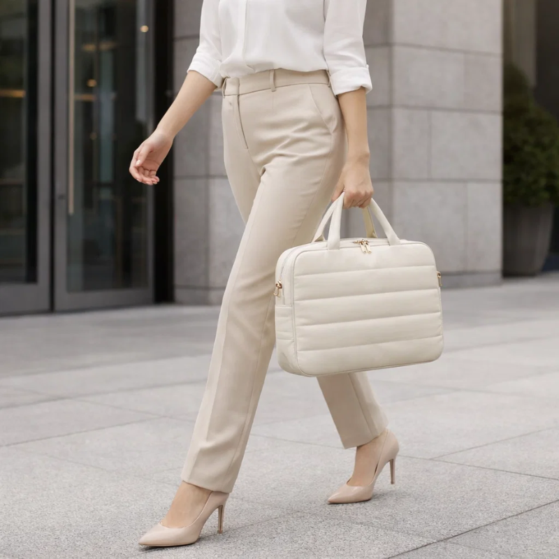 Puffy Quilted Laptop Bag
