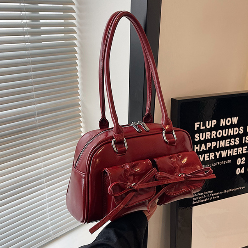 Ballet Style Bow Shoulder Bag