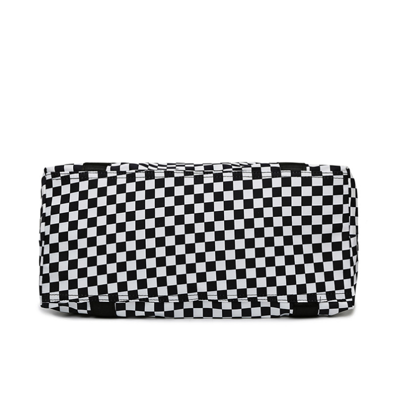 Plaid Oxford Gym Bag with Dry and Wet Separation