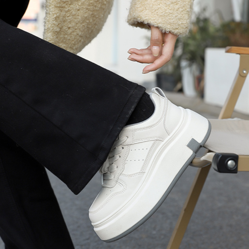 Height-Increasing Lightweight Lace-Up Sneakers