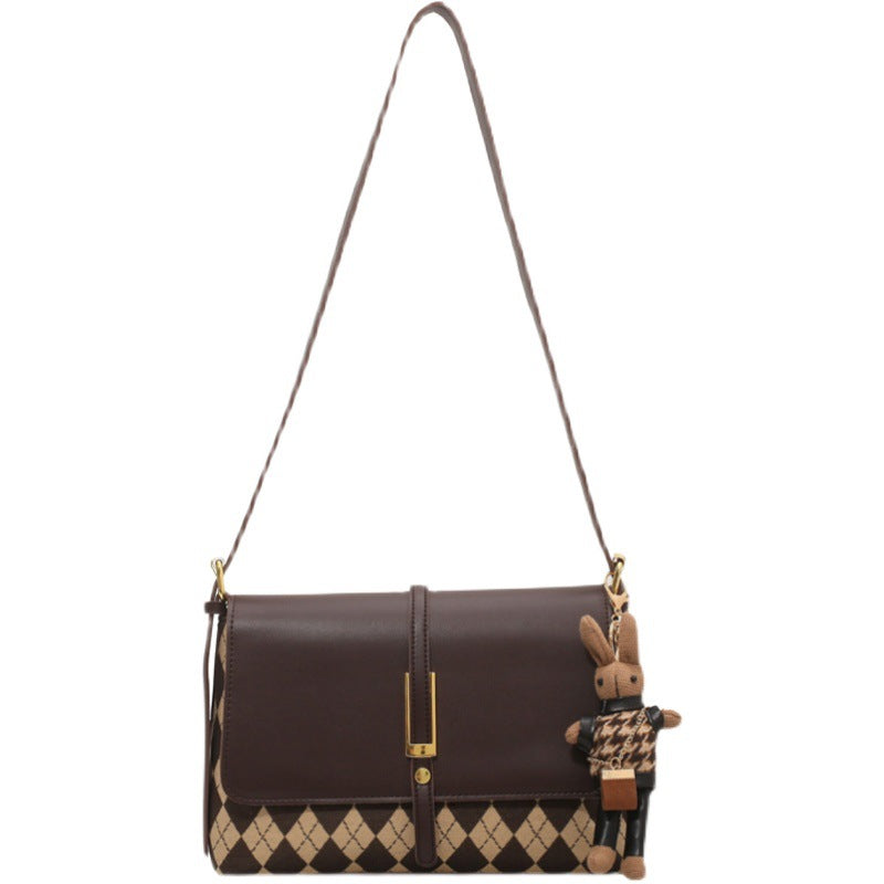Textured PU Leather Crossbody Shoulder Bag