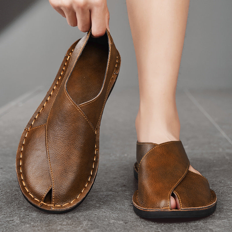 PlaidEase Casual Driving Sandals