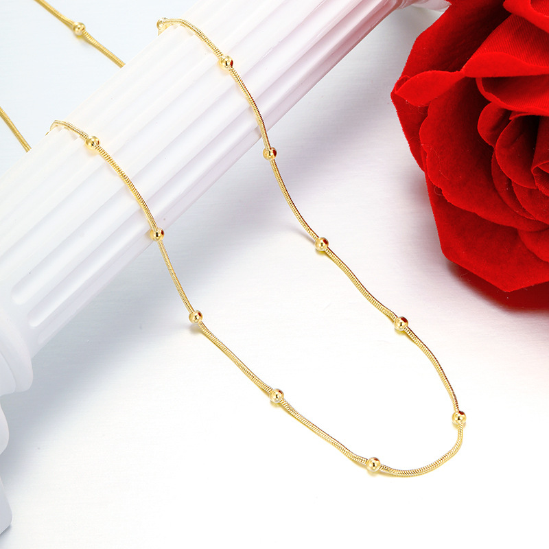 Classic Gold-Plated Round Necklace