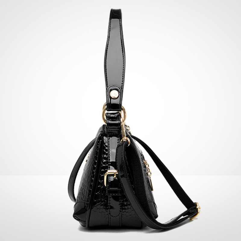 Fashionable Patent Leather Shoulder Bag for Women