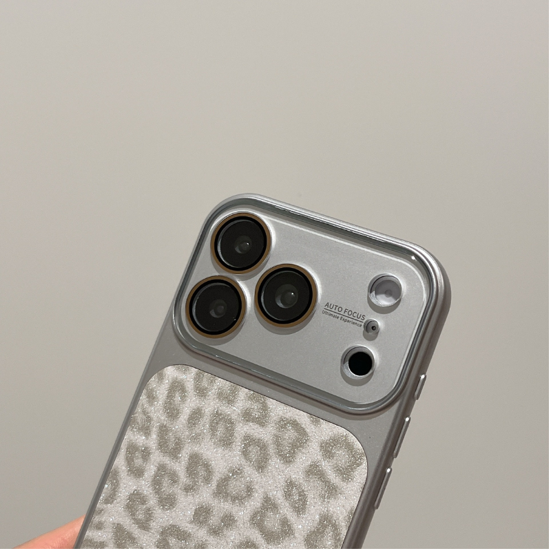 Glitter Leopard Print iPhone Case