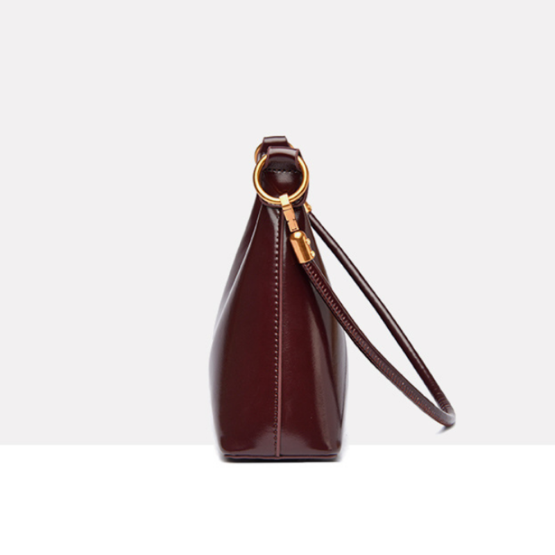 Celeste Patent Crescent Shoulder Bag