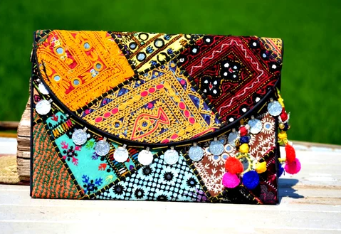 multicoloured clutch