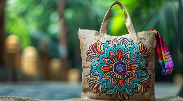 colorful tote bags