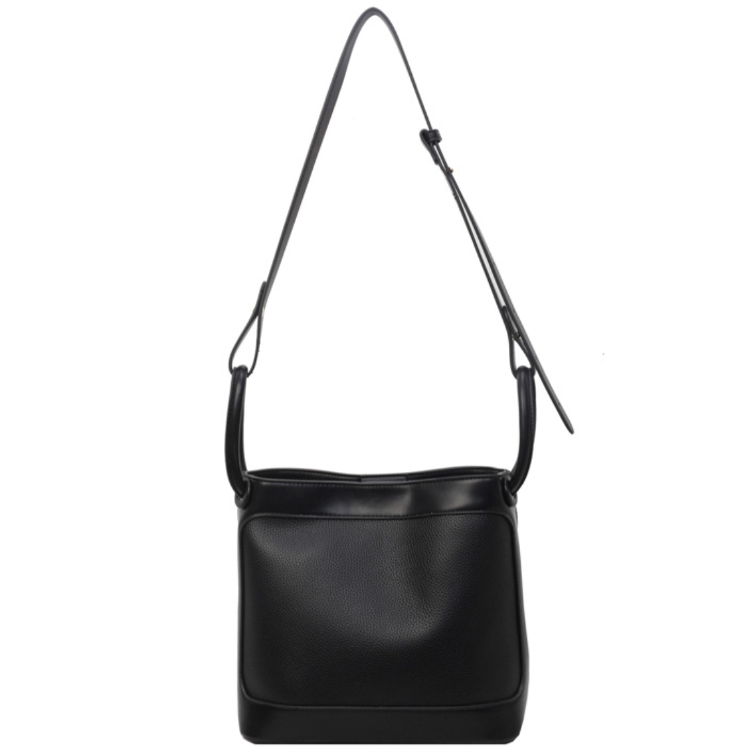 Simple Contrast Color Bucket Bag