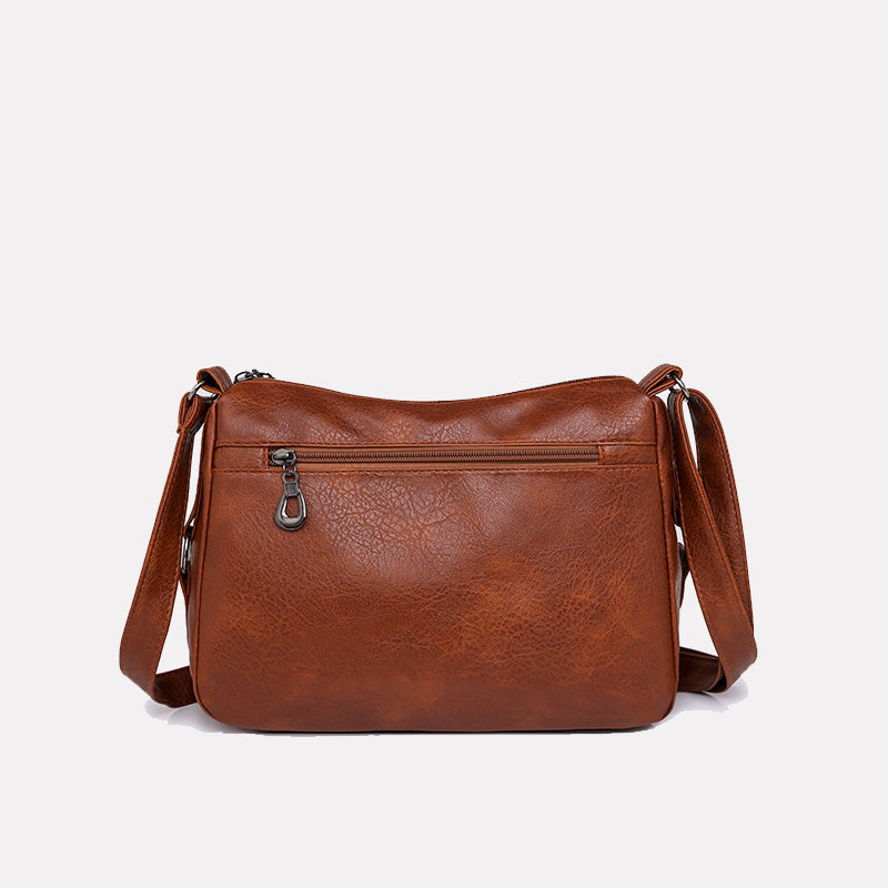 Soft Leather Texture Crossbody Bag