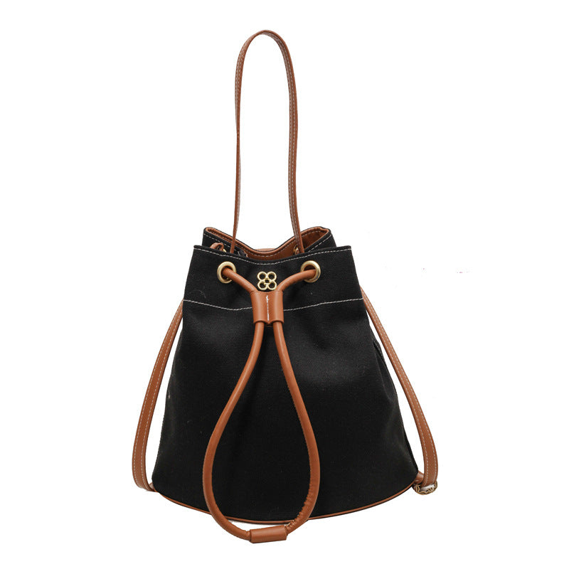 Drawstring Casual Nylon Bucket Bag