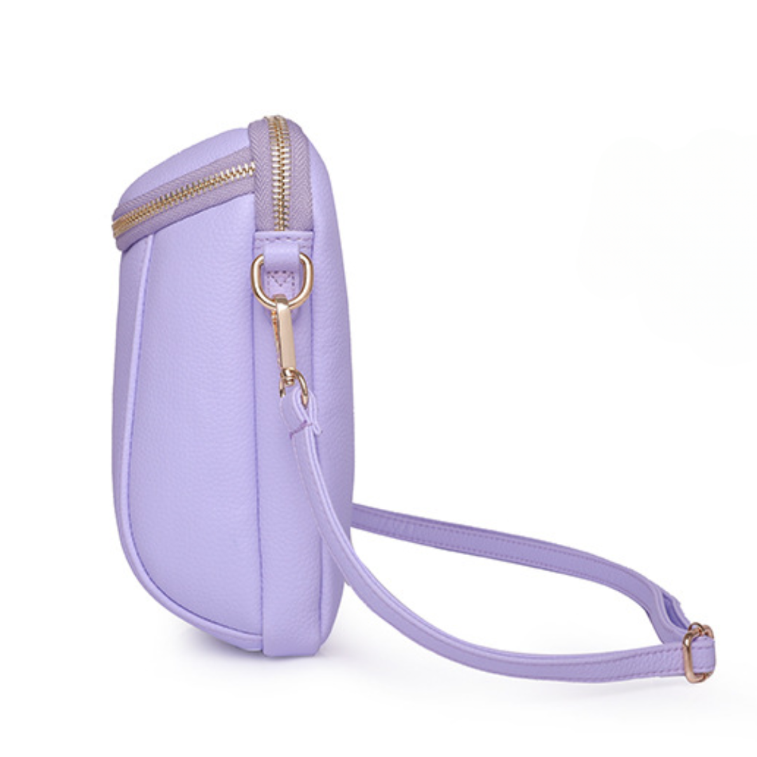 Litchi Luxe Crossbody Bag