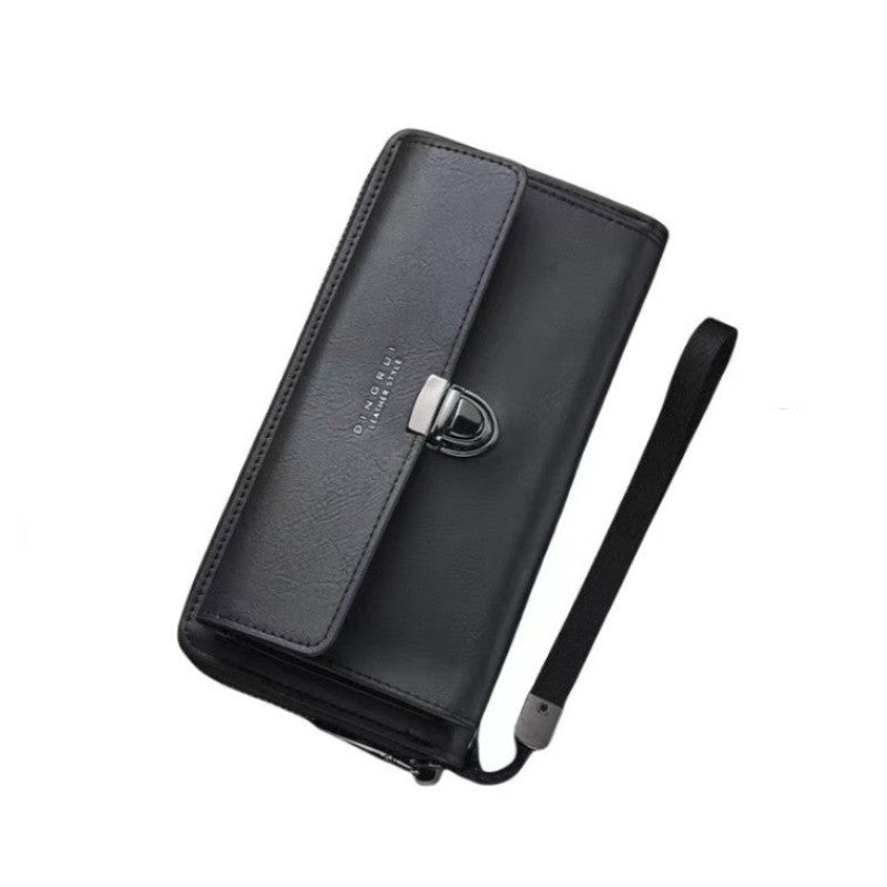 Men’s Large Capacity Wallet With Zipper And Card Slots