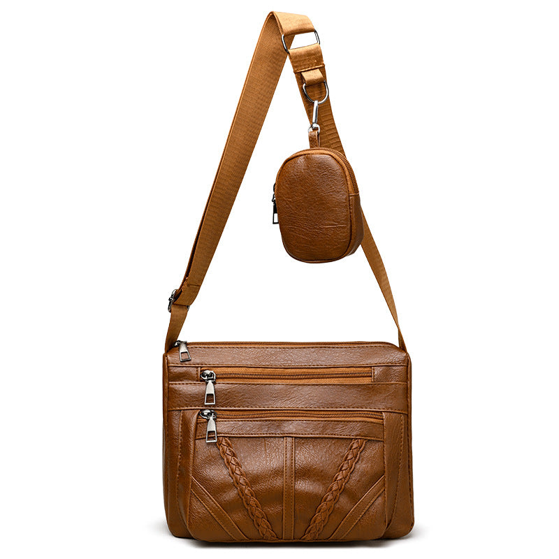 Wide Shoulder Strap Crossbody Bag