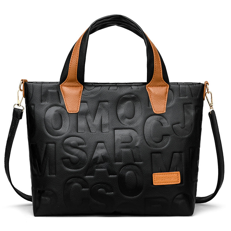 Mbossed Letter Tote Bag