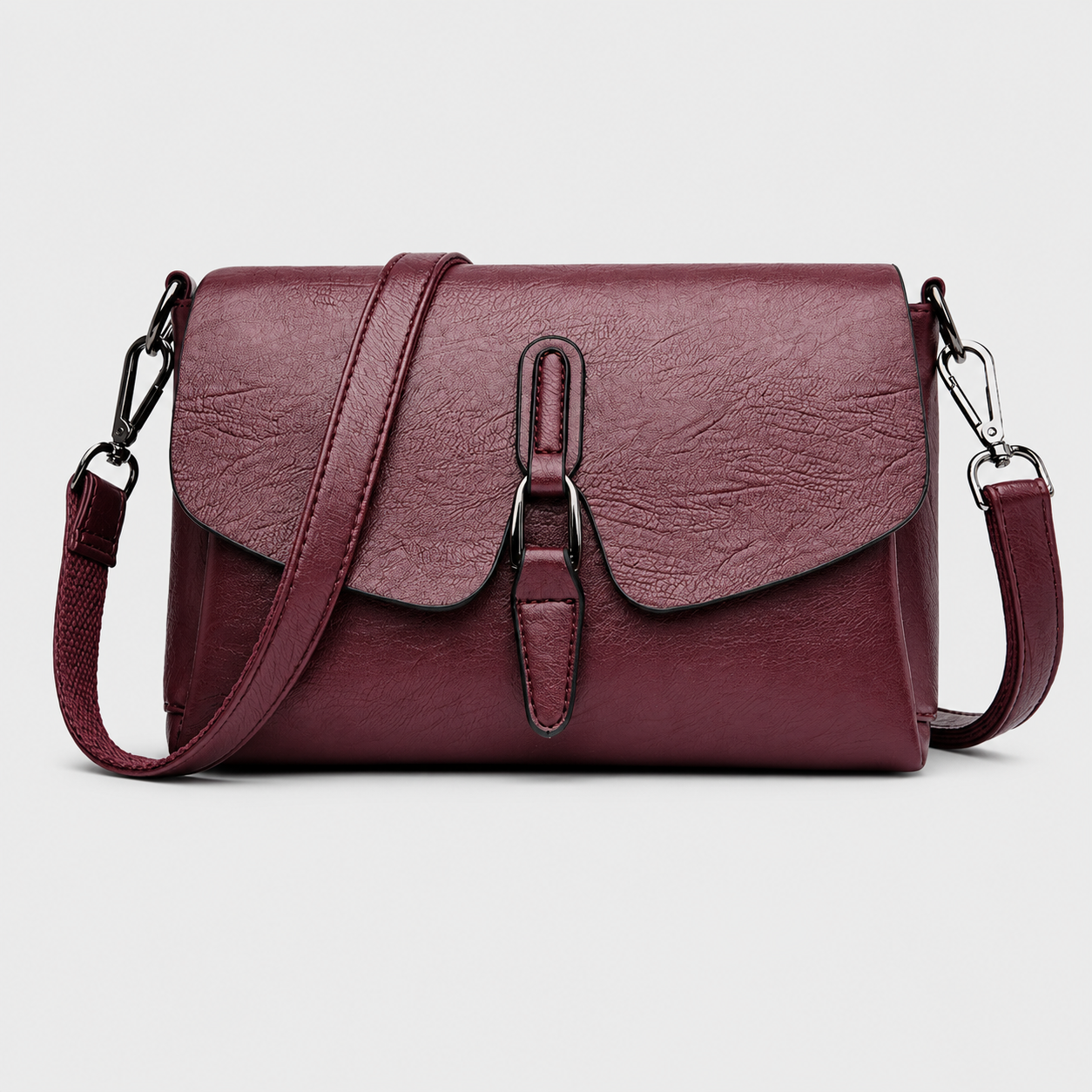 Vintage Leather Flap Crossbody Bag