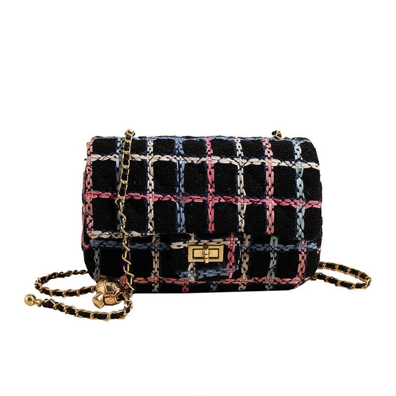 Luxury Tweed Chic Crossbody Bag