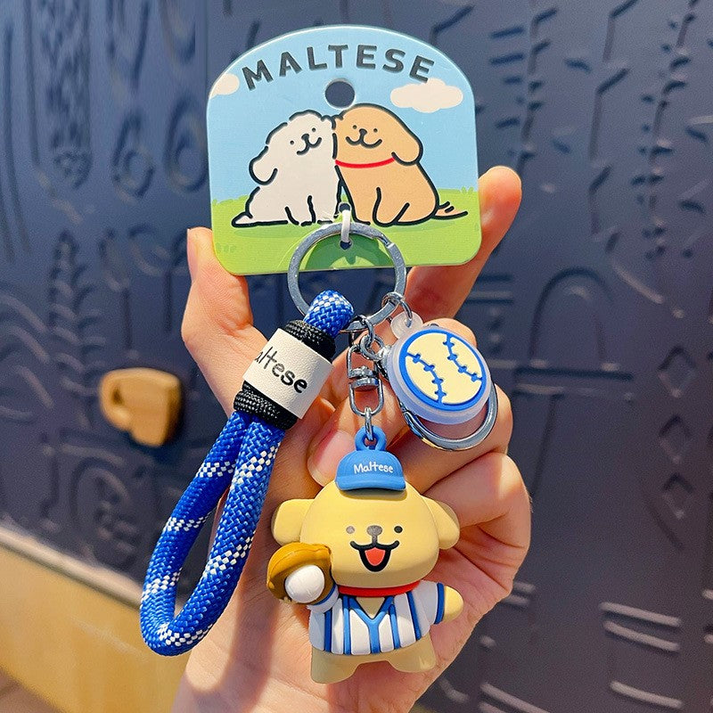 Sport Paws Baseball Keychain