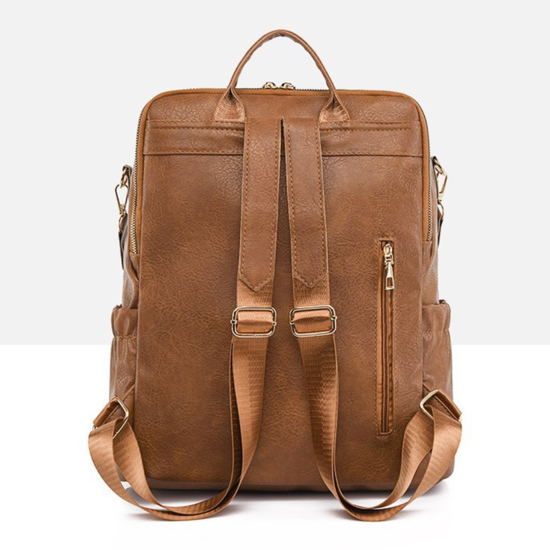 Retro Chic Multi-Compartment Backpack