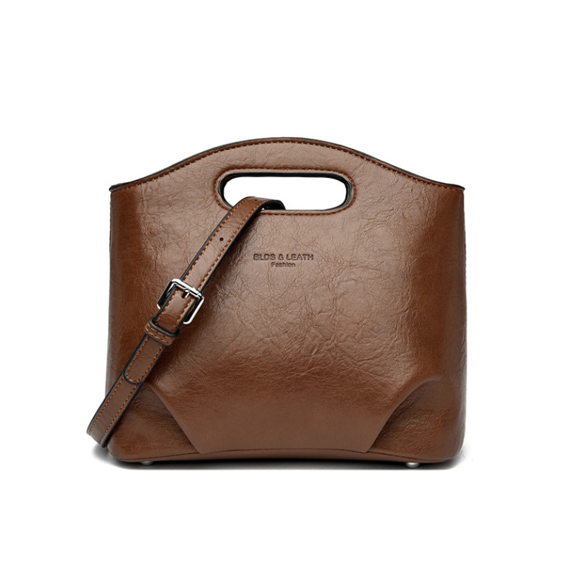 Cocoa Cutout Handle Crossbody Bag