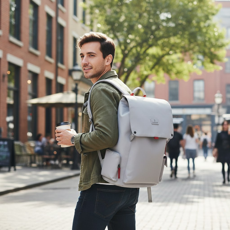 Large Capacity Modern Flap Backpack