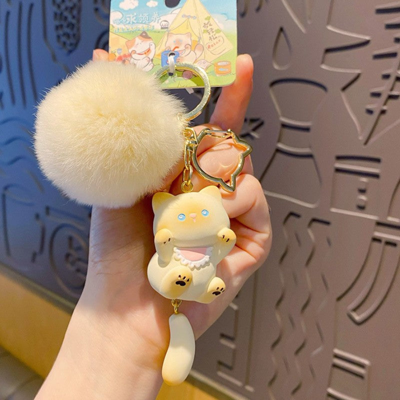 Plush Siamese Cat Bag Charm
