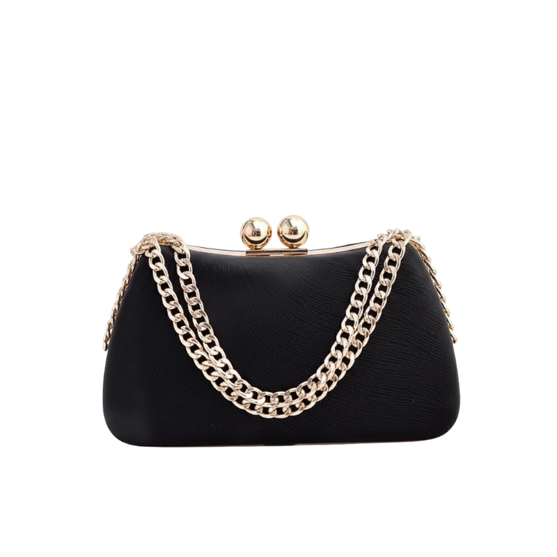 Classic Chic Metal Frame Chain Clutch