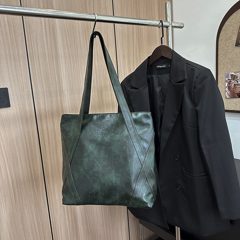 Women's Edgy Distressed Texture Shoulder Bag