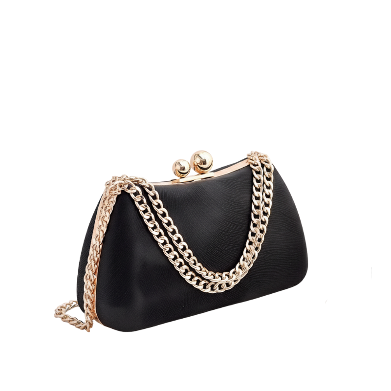 Classic Chic Metal Frame Chain Clutch