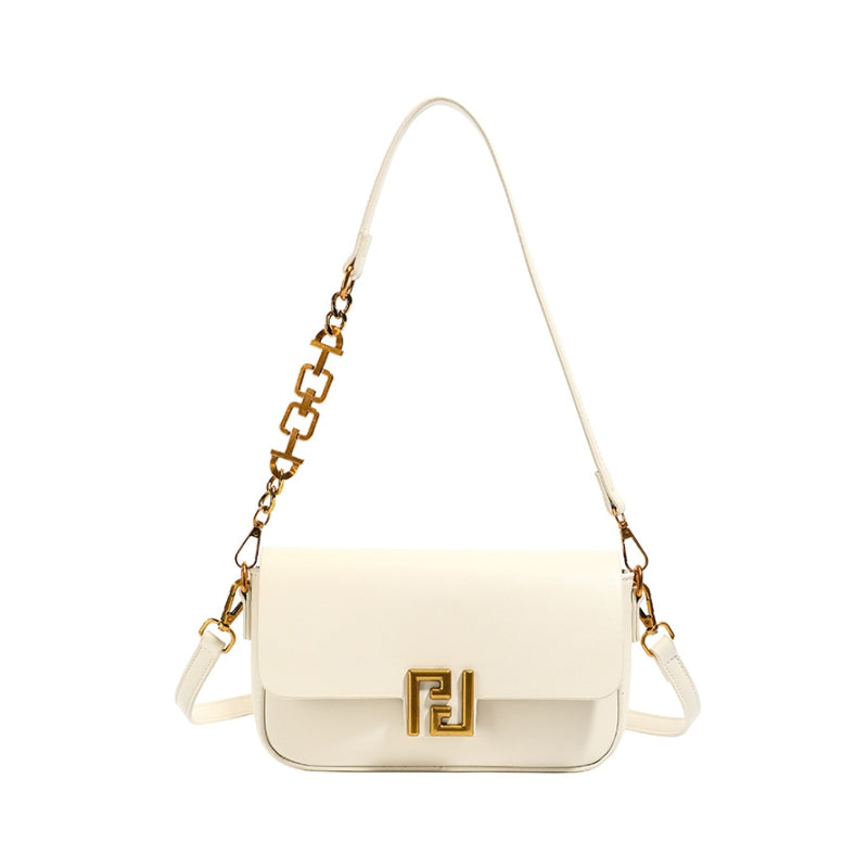 Women's Sleek Shoulder Bag with Chain Detail