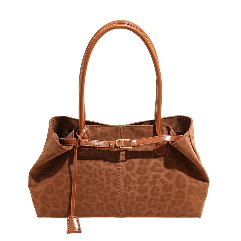 Casual Large Capacity Leopard Print Shoulder Bag