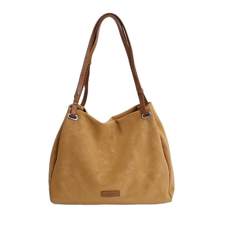 Women's Large Suede-Texture Slouchy Shoulder Bag