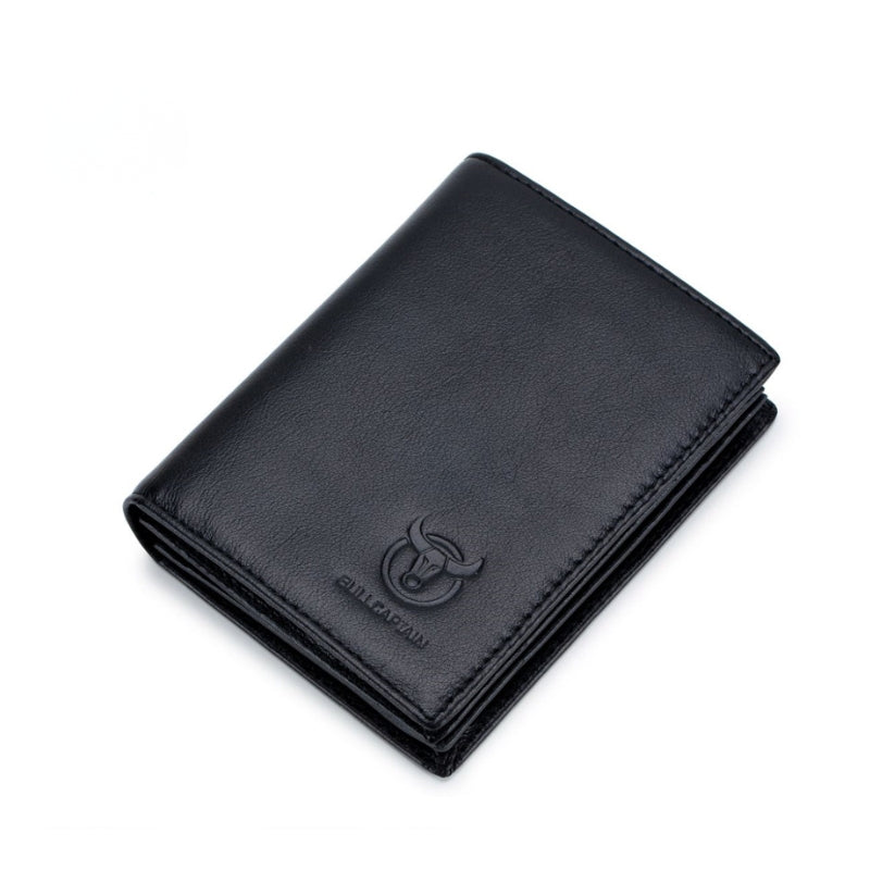 Men's Genuine Leather Top Cowhide Photo Layer Wallet
