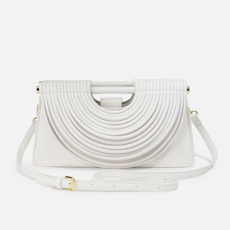 Women's Sculptural Ribbed Handbag