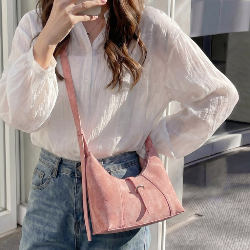 Soft Buckle Detail Women’s Shoulder Bag