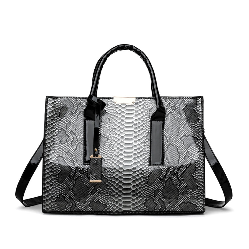Elegant Textured Handbag with Structured Design