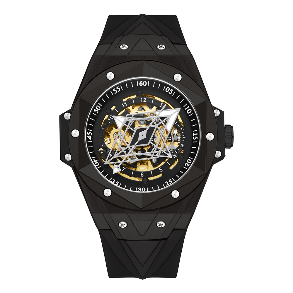Geometric Skeleton Automatic Quartz Watch
