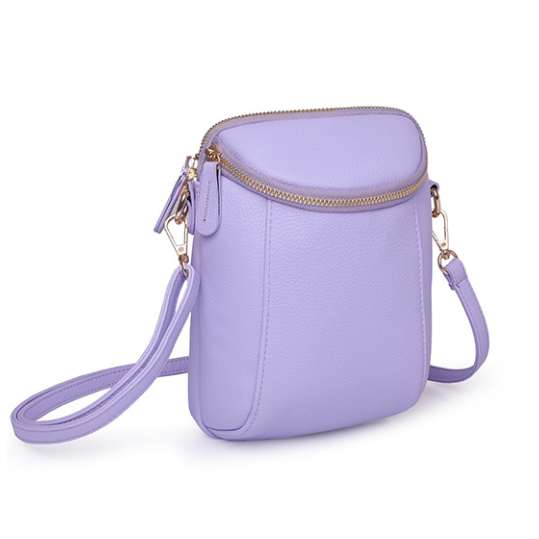 Litchi Luxe Crossbody Bag