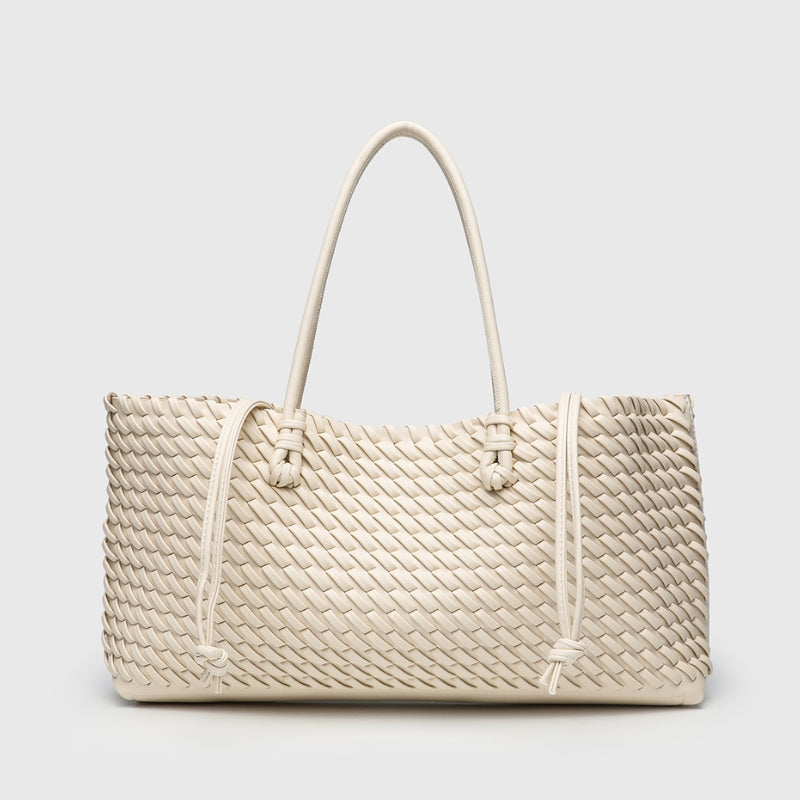 Women's Artisanal Large Woven Texture Tote Bag