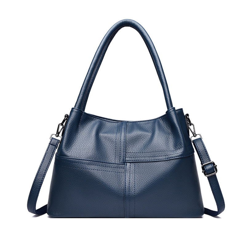Women's Versatile Multi-Strap Pebbled Shoulder Bag