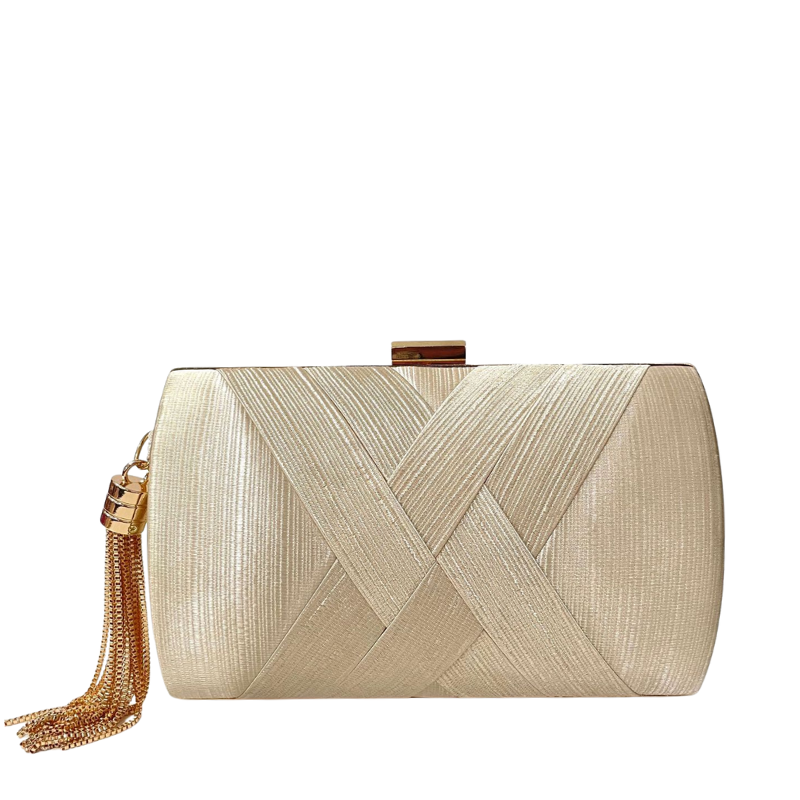 Champagne Knot Clutch Bag