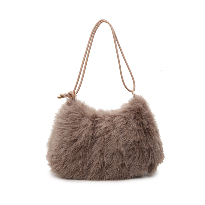 Fuzzy Flair Shoulder Bag