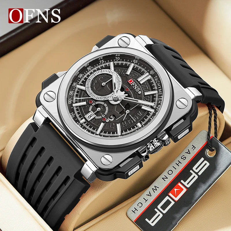 Square Dial Chrono Edge Men's Quartz Watch
