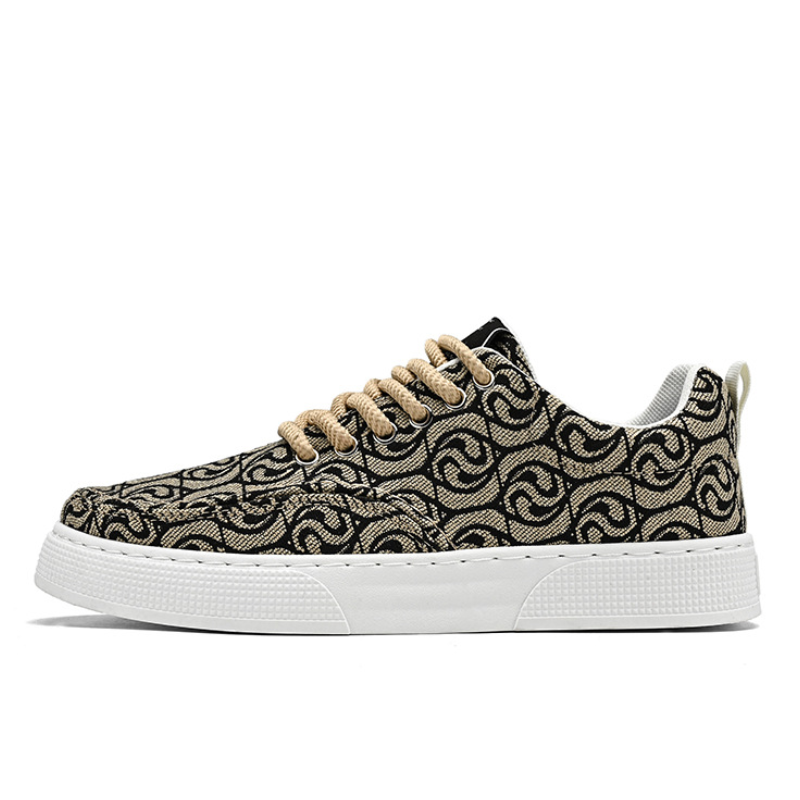Women's Bold Monogram Print Urban Platform Sneakers