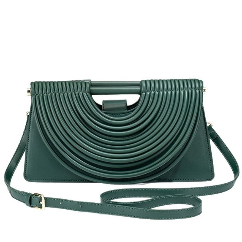 Women's Sculptural Ribbed Handbag