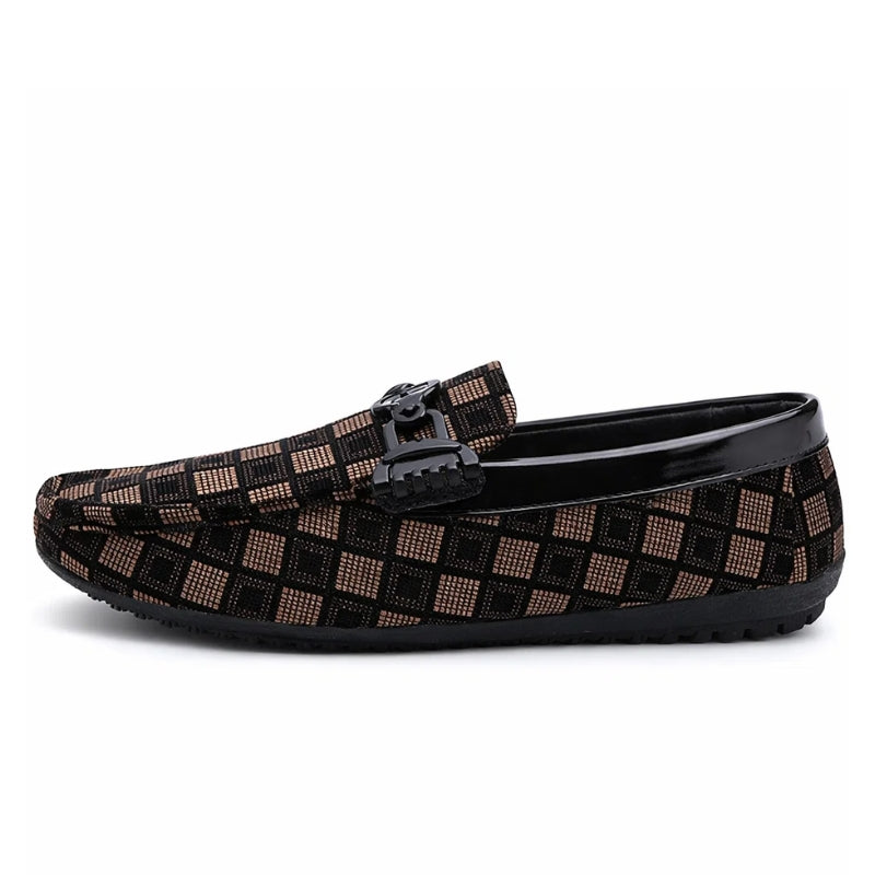 Men's Geometric Pattern Slip On Loafers