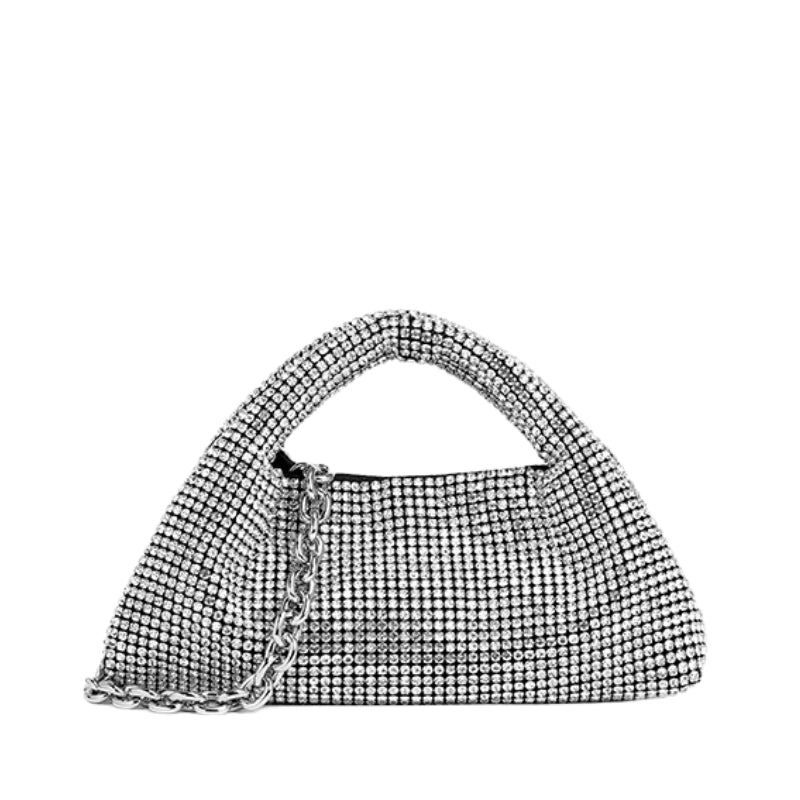 Shimmering Rhinestone Top Handle Handbag